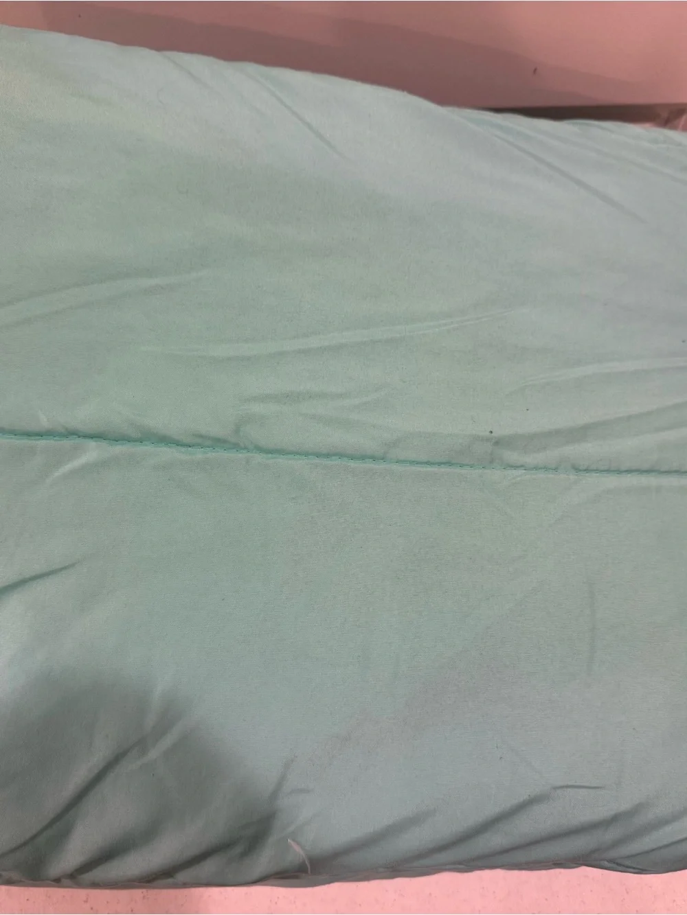 Aqua & Gray Reversible Twin Comforter ~ Excellent Condition
